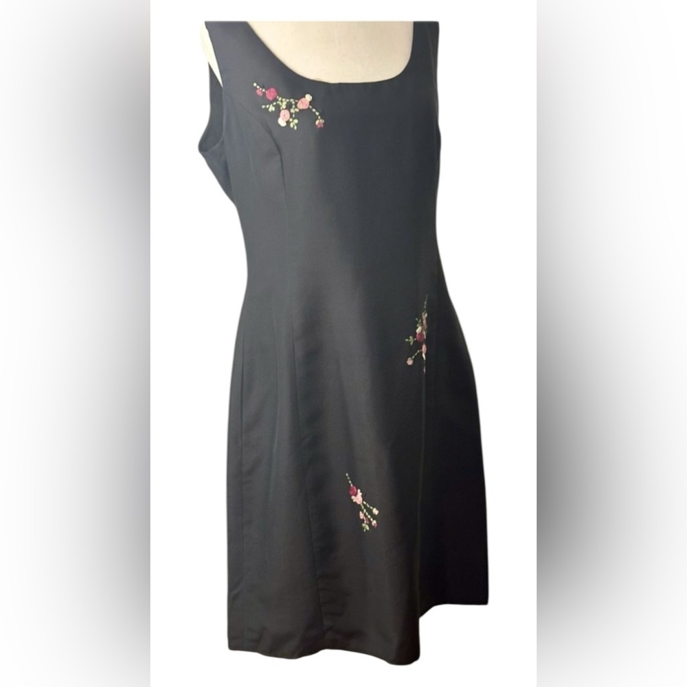 Tina Hagen L A SILK Vintage Dress Suit Embroidered Sz12 Formal Wedding guest - Picture 2 of 16